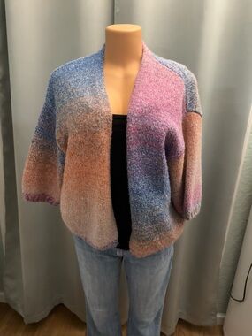 Michael Stars Multicolor Knit Open Front Cardigan Size M